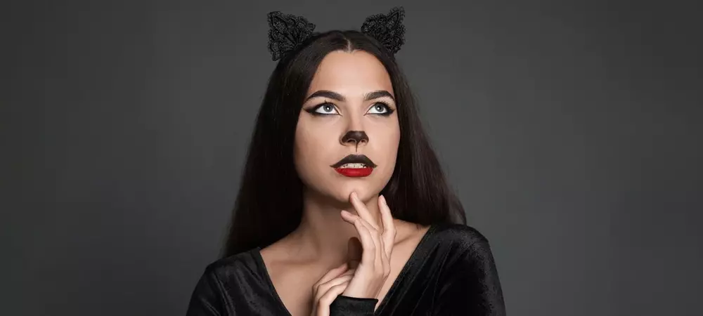 Klassische schwarze Katze
