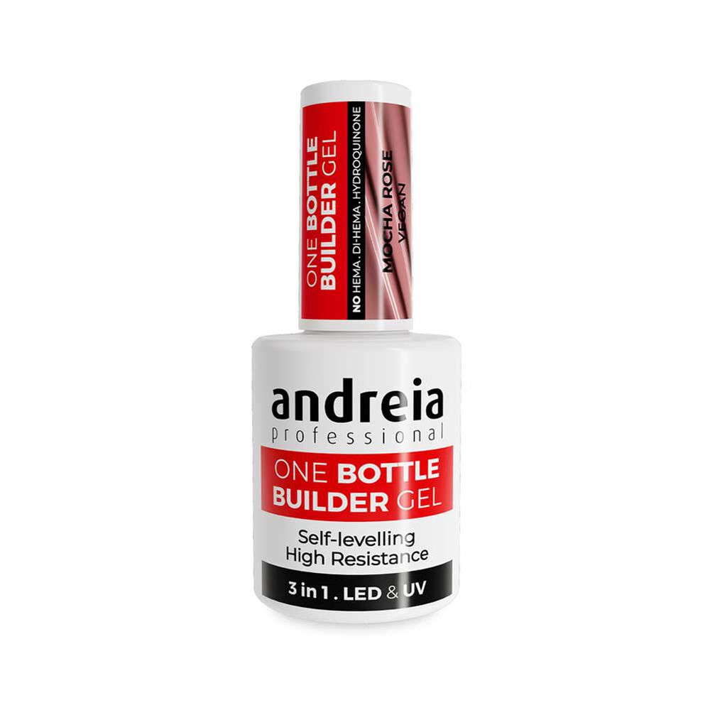 Andreia Professional One Bottle Builder Gel 3 In 1 - Aufbaugel 3 In 1 Geringe Viskosit&auml;t - Mokka-Ros&eacute; 14ml