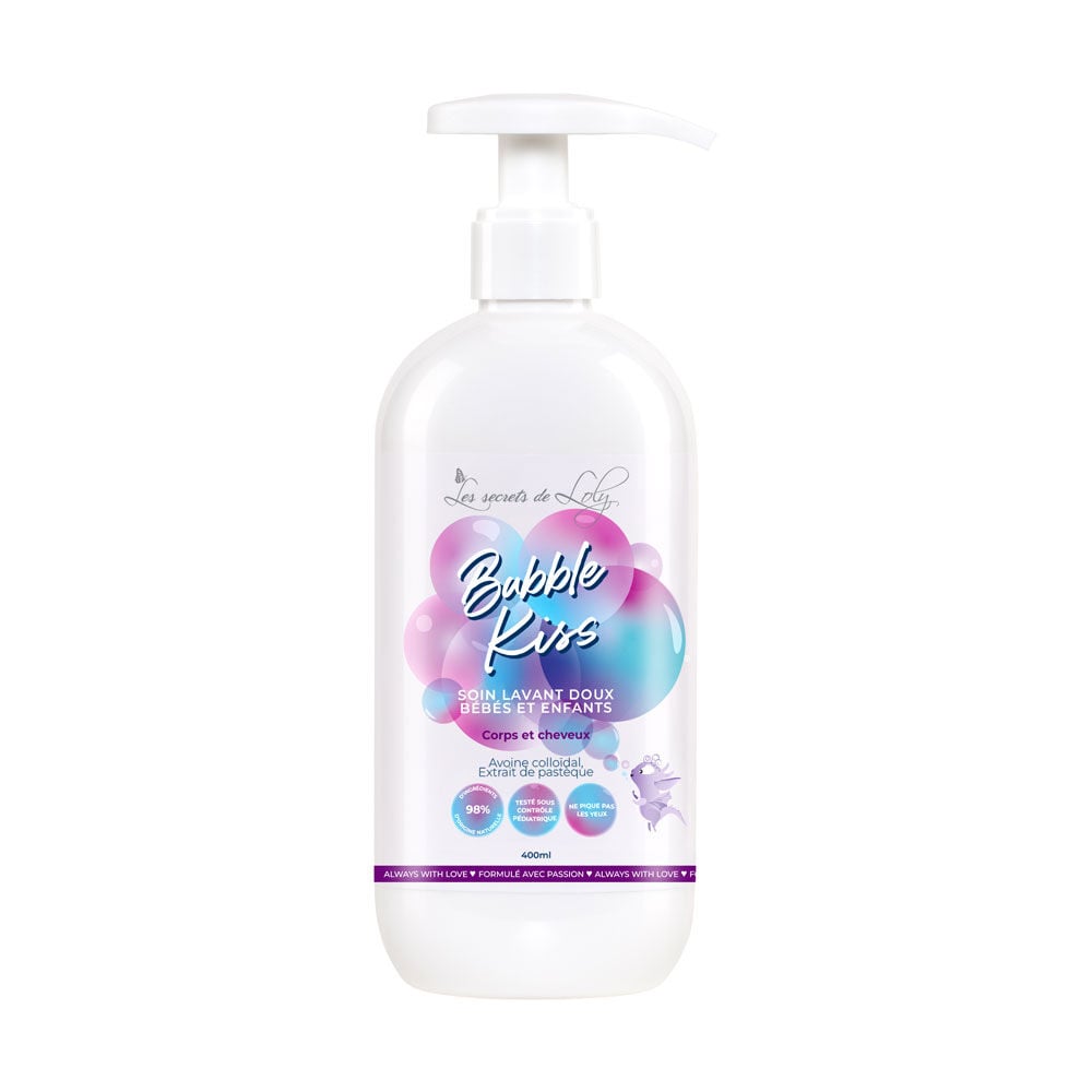Les Secrets de Loly Bubble Kiss Sanfte Reinigungspflege für Babys und Kinder 400ml