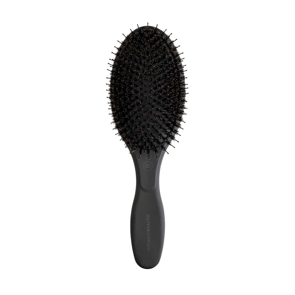 Olivia Garden Essential CareExpert Wildschwein & Nylon Ovalbürste Schwarz