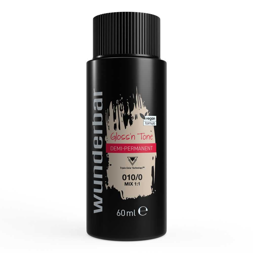 Wunderbar Gloss'n Tone Demi-Permanente Flüssighaarfarbe 010/0 Hell Lichtblond 60ml Wunderbar Gloss'n Tone Demi-Permanente Flüssighaarfarbe 010/0 Hell Lichtblond 60ml