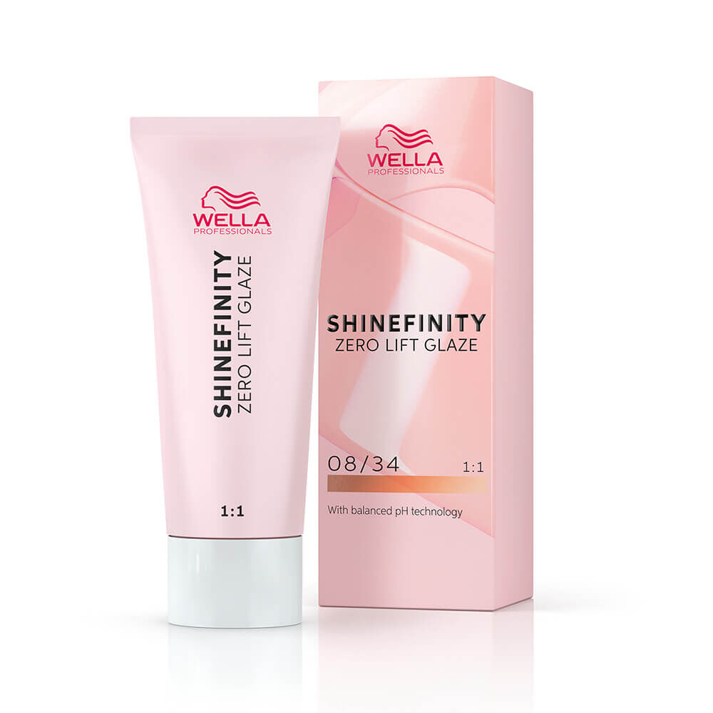 Wella Professionals Shinefinity Zero Lift Glaze Demi-permanente Haarfarbe 08/34 Warm Spicy Ginger 60ml