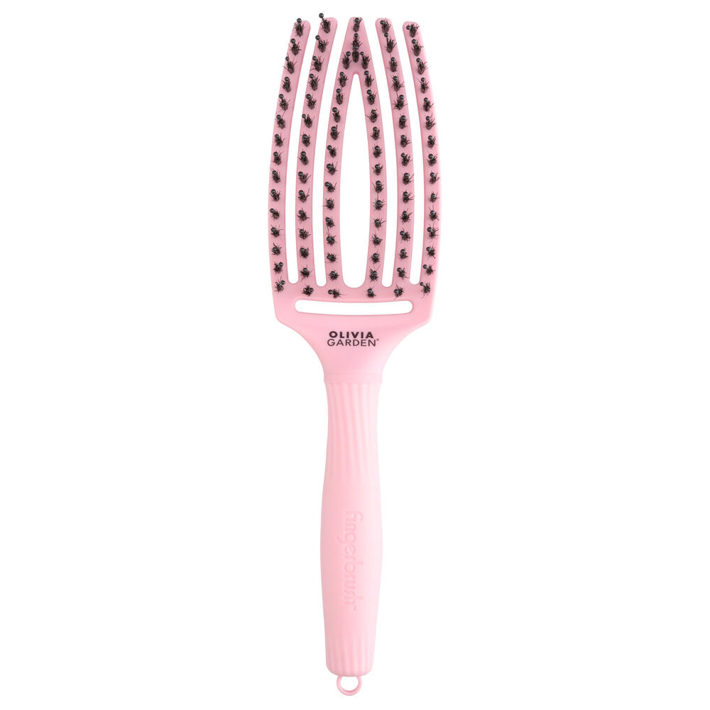 Olivia Garden Fingerbrush Wildschwein- und Nylonbürste ThinkPink Jaipur Rose