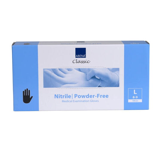 Abena Gloves Nitrile Black L 100Pcs/290484