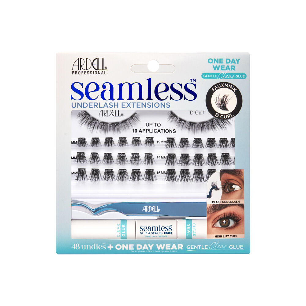 Ardell Seamless Underlash Extensions D Curl + 1 Day Clear Glue & Seal 4.5g Ardell Seamless Underlash Extensions D Curl + 1 Day Clear Glue & Seal 4.5g