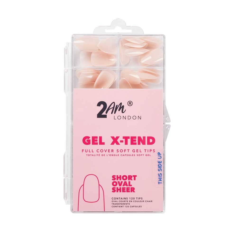 2AM London Soft Gel Tips - Short Oval Sheer 120 PK 2AM London Soft Gel Tips - Short Oval Sheer 120 PK