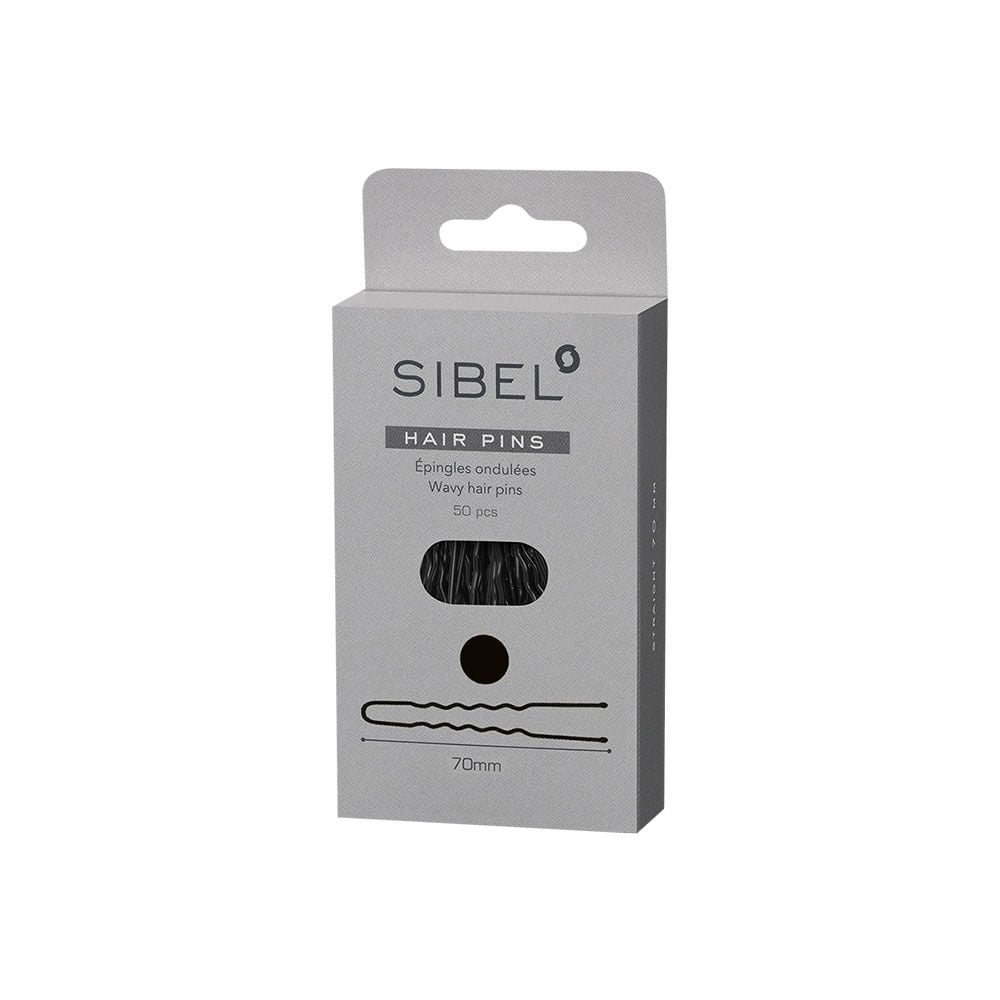 Sibel Metallnadeln Gewellt 50mm Schwarz 50 Stk.