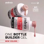 Andreia Professional One Bottle Builder Gel 3 In 1 - Aufbaugel 3 In 1 Geringe Viskosität - Mokka-Rosé 14ml