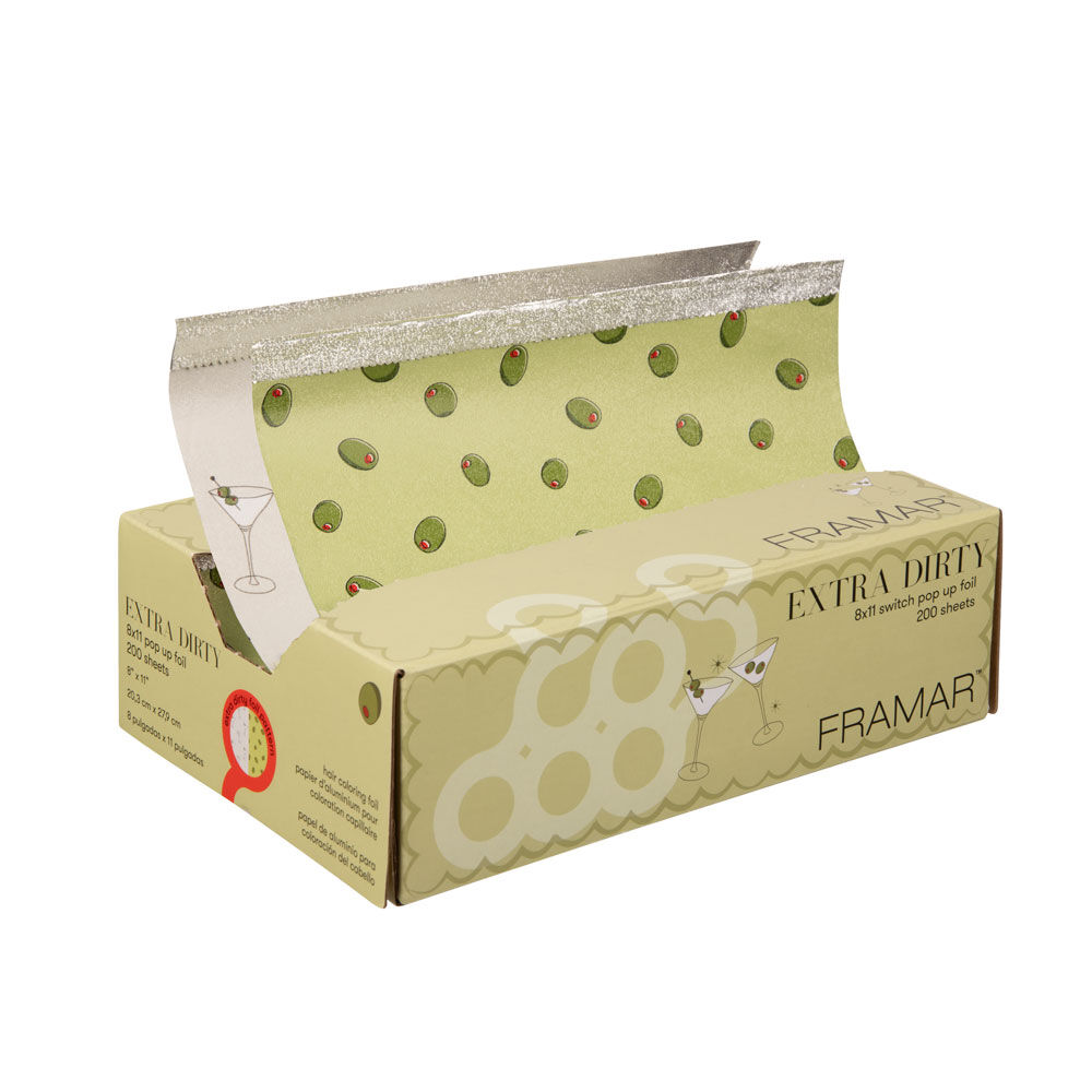 Framar Extra Dirty 20.3x27.9cm Pop-up Haarfolienbl&auml;tter Packung mit 200