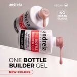 Andreia Professional One Bottle Builder Gel 3 In 1 - Aufbaugel 3 In 1 Geringe Viskosit&auml;t - K&uuml;hles Nude 14ml