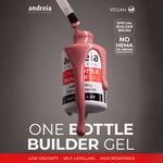 Andreia Professional One Bottle Builder Gel 3 In 1 - Aufbaugel 3 In 1 Geringe Viskosit&auml;t - K&uuml;hles Nude 14ml