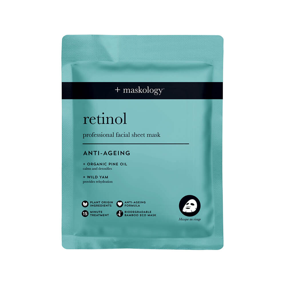 Maskology Anti-Ageing Face Sheet Mask Retinol 22ml Maskology Anti-Ageing Face Sheet Mask Retinol 22ml