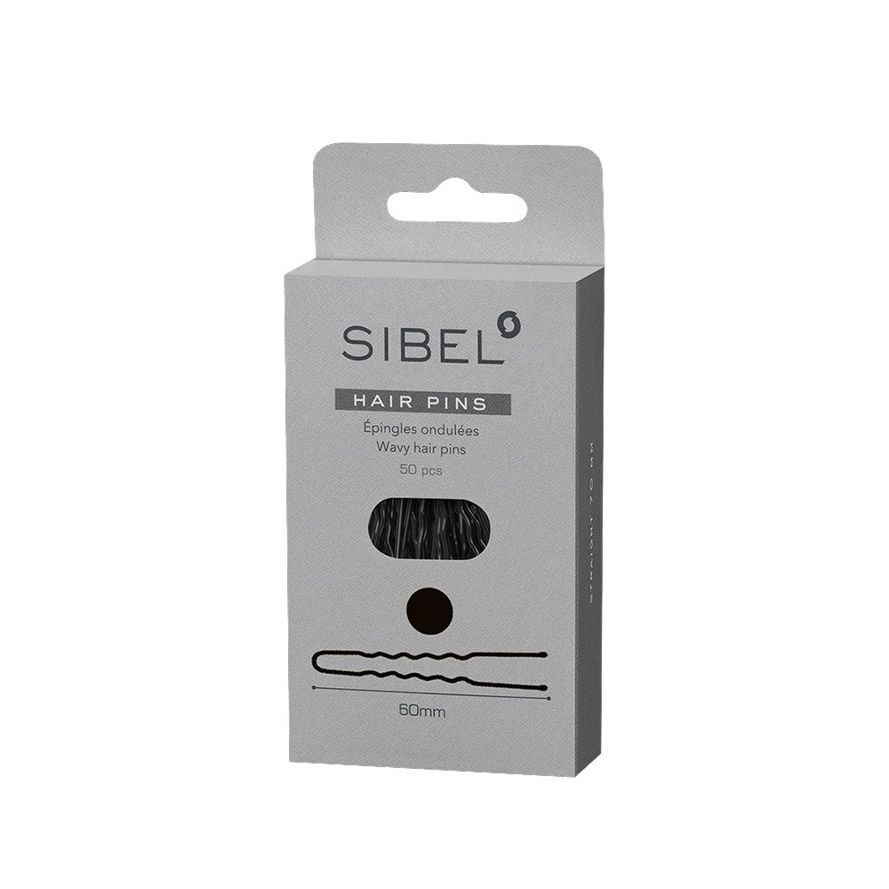 Sibel Metallnadeln Gewellt 60mm Schwarz 50 Stk.