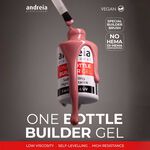Andreia Professional One Bottle Builder Gel 3 In 1 - Aufbaugel 3 In 1 Geringe Viskosität - Mokka-Rosé 14ml