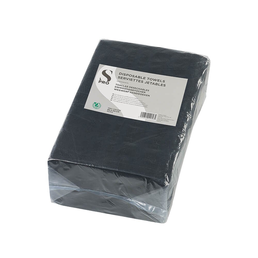 S-PRO Einweghandtücher Schwarz 50stk S-PRO Einweghandtücher Schwarz 50stk