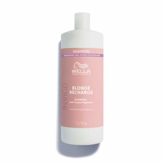 Wella Professionals Invigo Blonde Recharge Shampoo, Silbershampoo gegen Gelbstich 1L