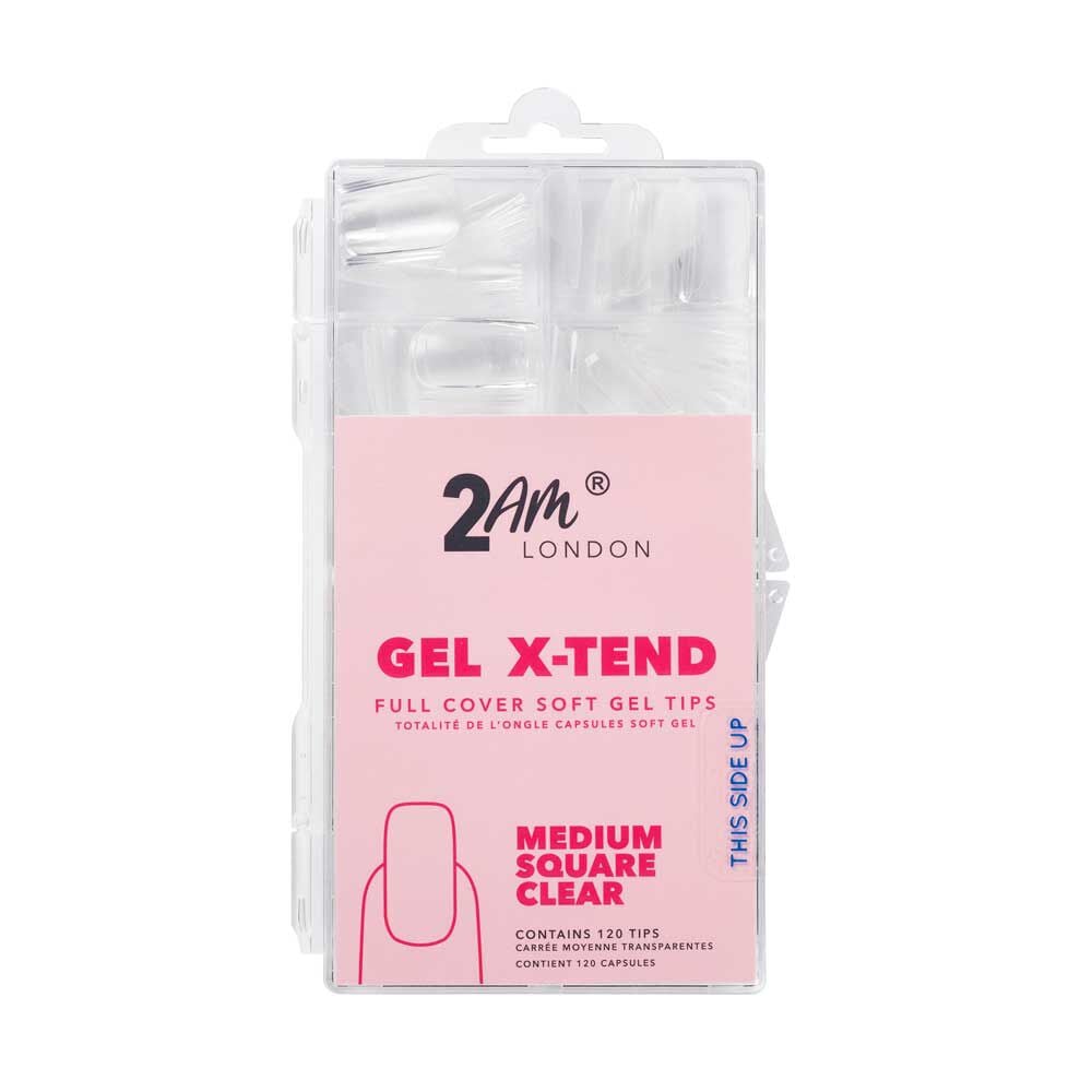 2AM London Soft Gel Tips - Medium Square Clear 120 PK 2AM London Soft Gel Tips - Medium Square Clear 120 PK