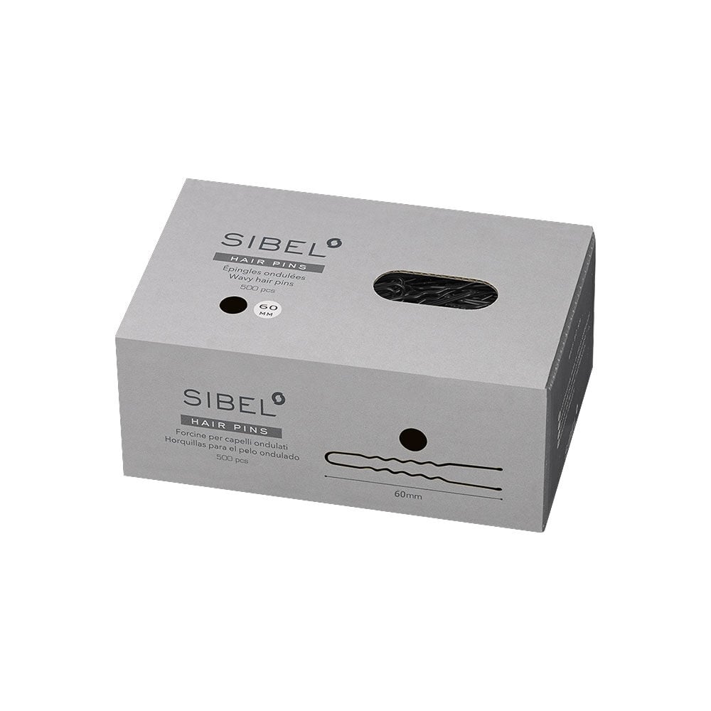 Sibel Metallnadeln Gewellt 60mm Schwarz 500 Stk.