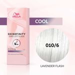 Wella Professionals Shinefinity Zero Lift Glaze Demi-permanente Haarfarbe 10/6 Lavender Flash 60ml