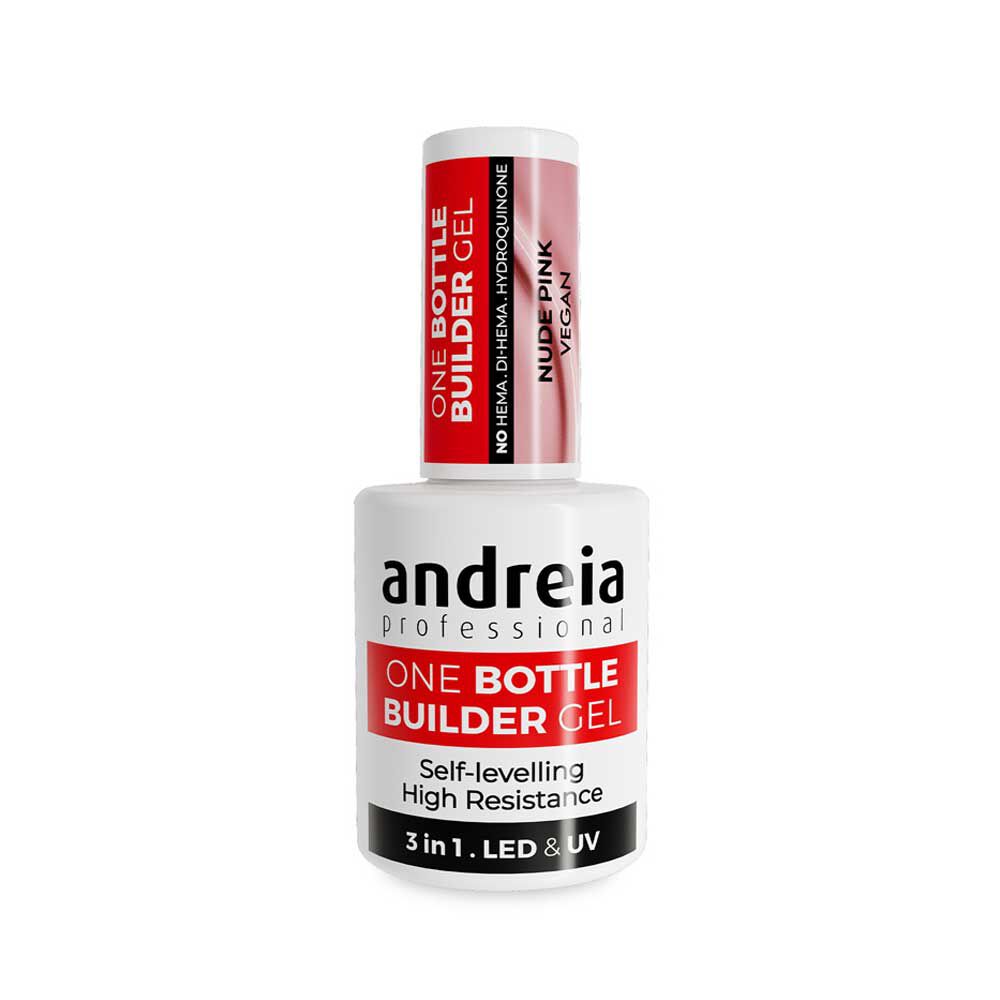 Andreia Professional One Bottle Builder Gel 3 In 1 - Aufbaugel 3 In 1 Geringe Viskosit&auml;t - Nude-Pink 14ml