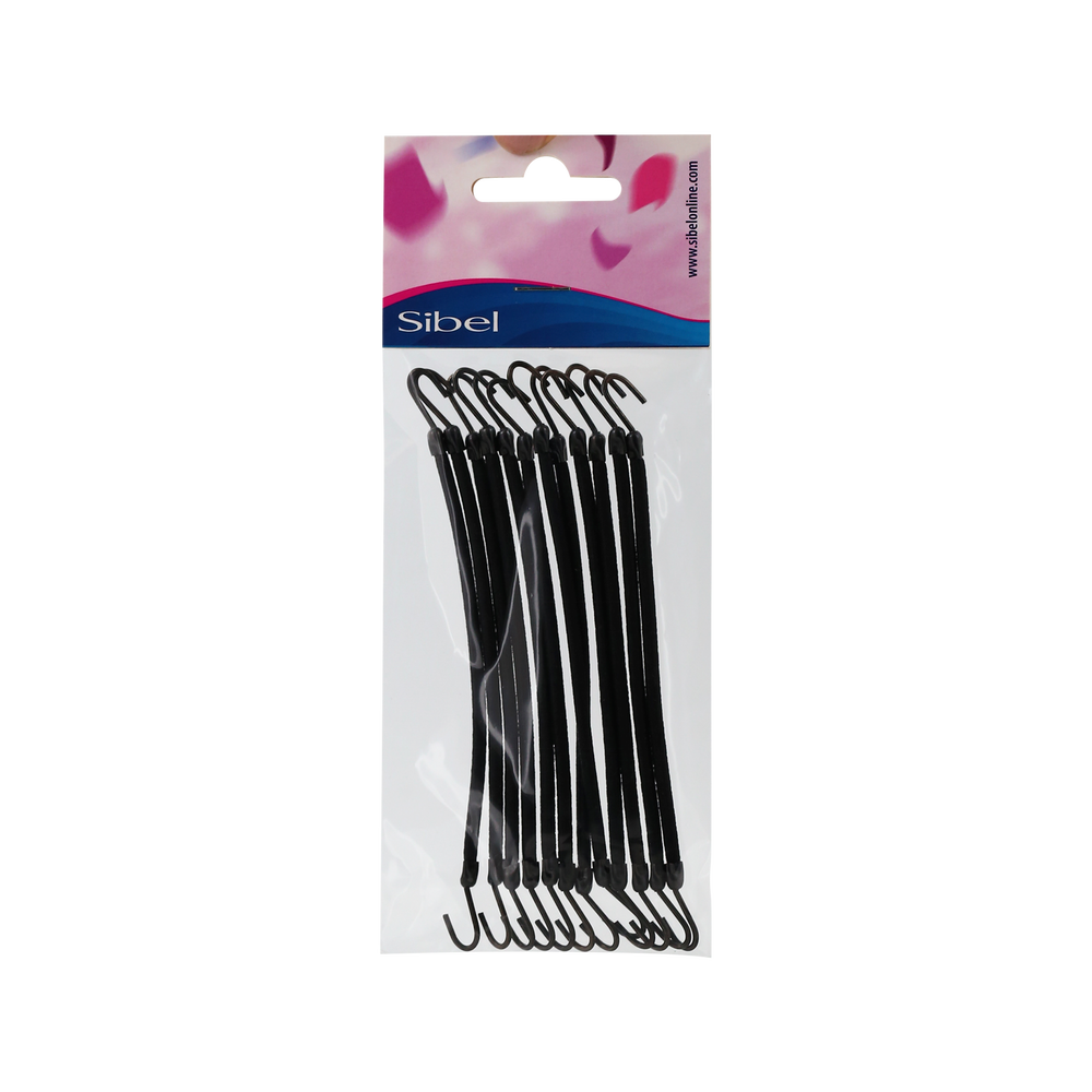 Sibel Hook Weiche Gummibänder 12St. Schwarz Sibel Hook Weiche Gummibänder 12St. Schwarz