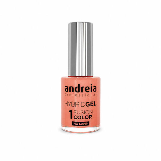 Andreia Professional Hybrid Gel Charmed Kollektion H91 Koralle mit Zarten Goldenen Glitzern 10.5ml