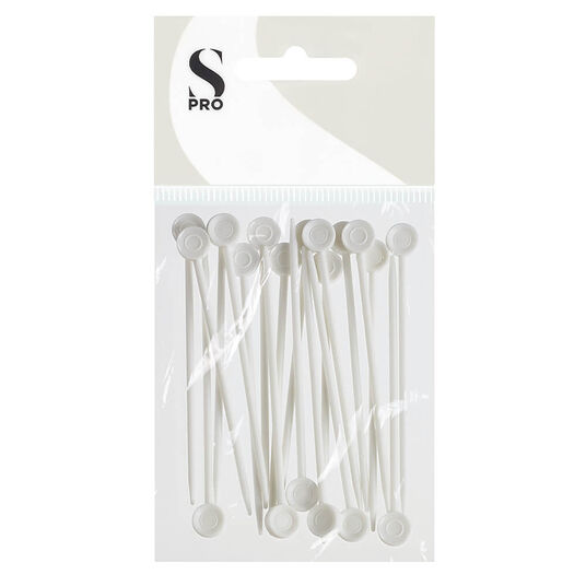 S-PRO Nadeln f&uuml;r Kunststoff-Einlegewickler wei&szlig; 77mm x20