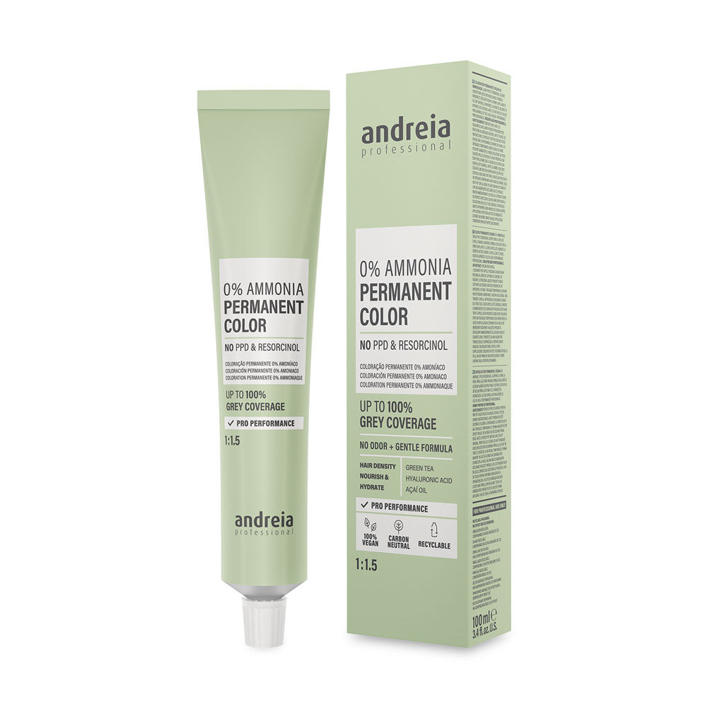 Andreia Professional 0% Ammoniak Permanent Haarfarbe - 10.0 Nat&uuml;rliches Platinblond 100ML