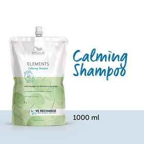 Wella Professionals Elements Calming Shampoo, sanfte Kopfhaut-und Haarpflege 1L Pouch