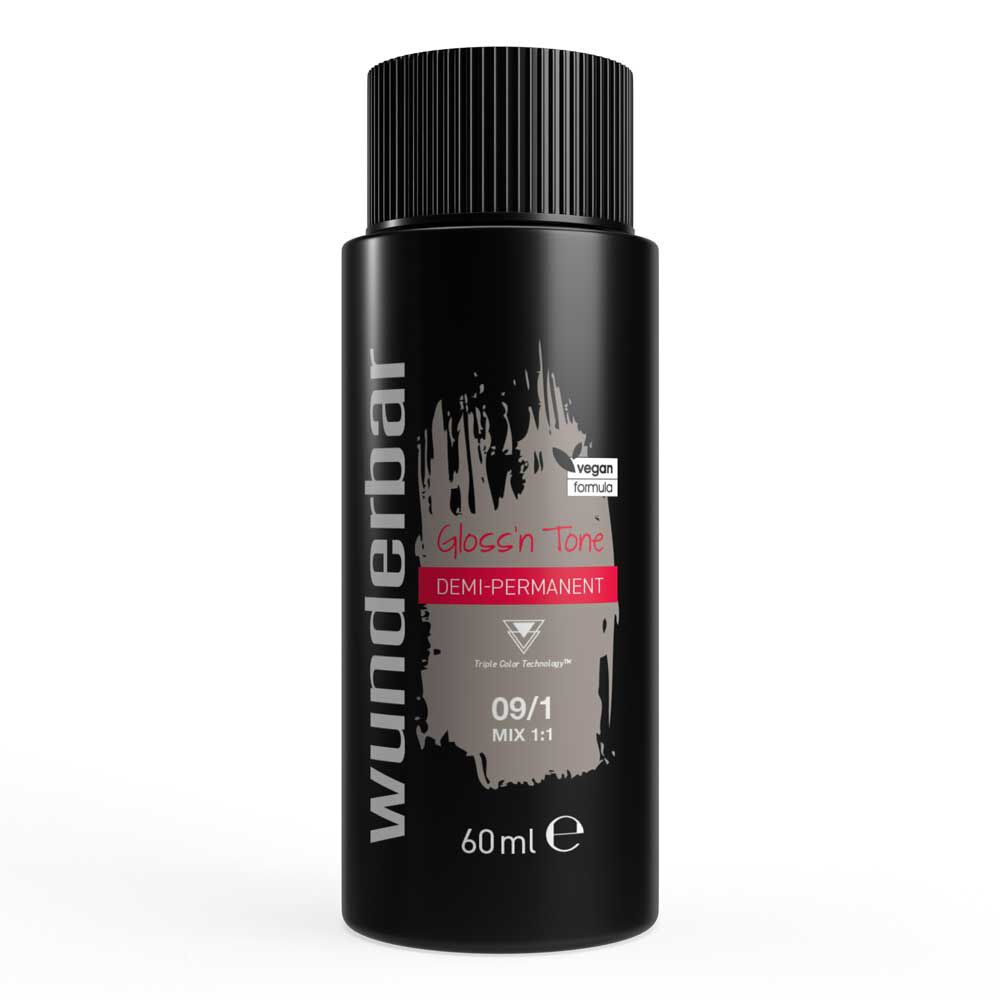 Wunderbar Gloss'n Tone Demi-Permanente Fl&uuml;ssighaarfarbe 09/1 Lichtblond Asch 60ml