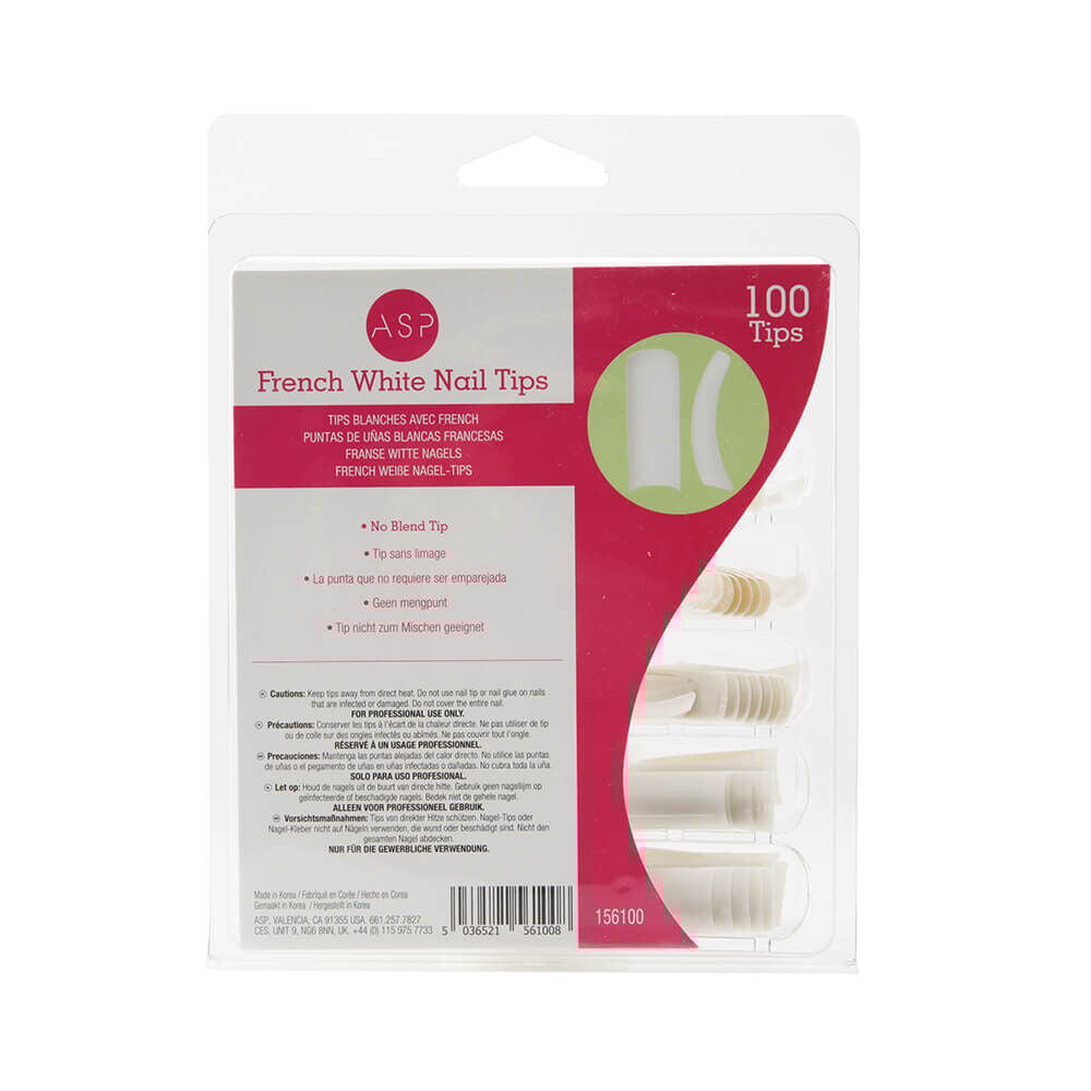 ASP French Weiße Nagelspitzen Tips 100 St. ASP French Weiße Nagelspitzen Tips 100 St.