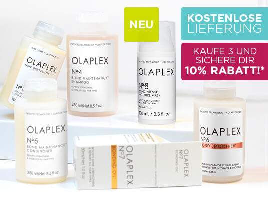 Kaufe 3 und sichere dir 20% Rabatt! - Angebot gültig vom 1. April bis einschließlich 30. April 2021. Mix&Match nur innerhalb des Olaplex-Sortiments möglich.