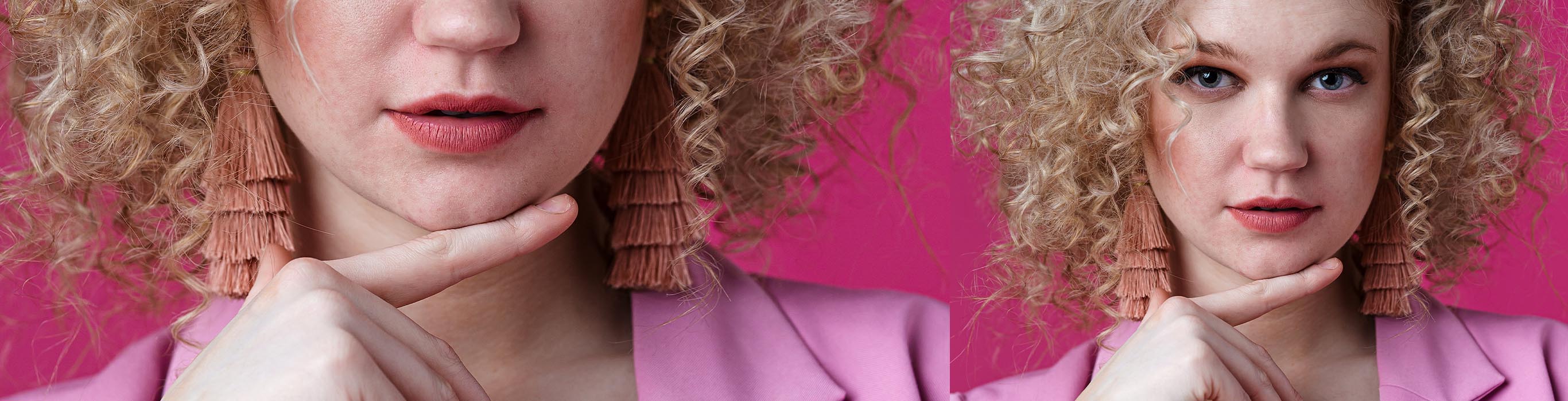 Blondes, lockiges Haar