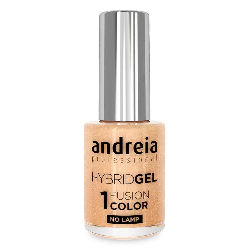 Andreia Professional Hybrid-Fusion Color Gel Nagellack-I Do!-ID3 Champagner-Nude mit Goldglanz. 10.5ml