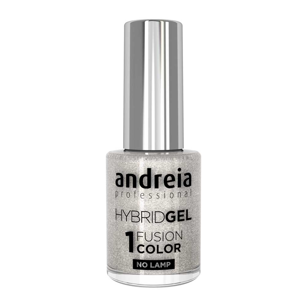 Andreia Professional Hybrid Gel Nagellack - Fusion Color H85 Weißer Glitzer mit silbernem Schimmer 10.5ml
