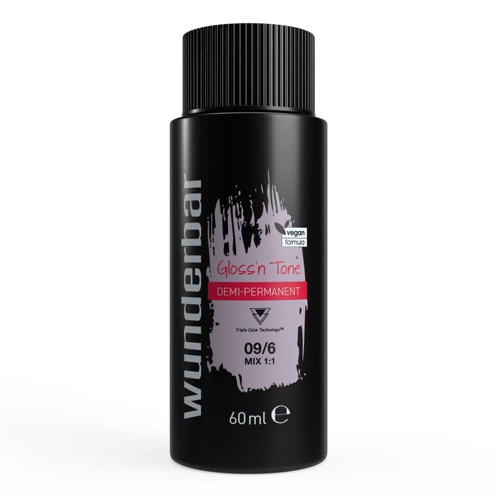 Wunderbar Gloss'n Tone Demi-Permanente Flüssighaarfarbe 09/6 Lichtblond Violett 60ml